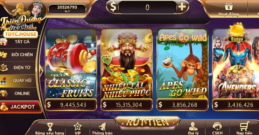 Hình ảnh các game slot nổ hũ với giải độc đắc lớn tại Sinbet Kubet